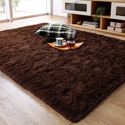 160 x 120 Soft Shag Rug Carpet Mat Chocolate