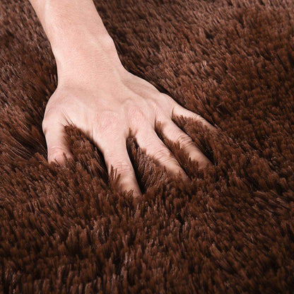 160 x 120 Soft Shag Rug Carpet Mat Chocolate