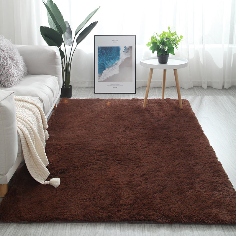 160 x 120 Soft Shag Rug Carpet Mat Chocolate