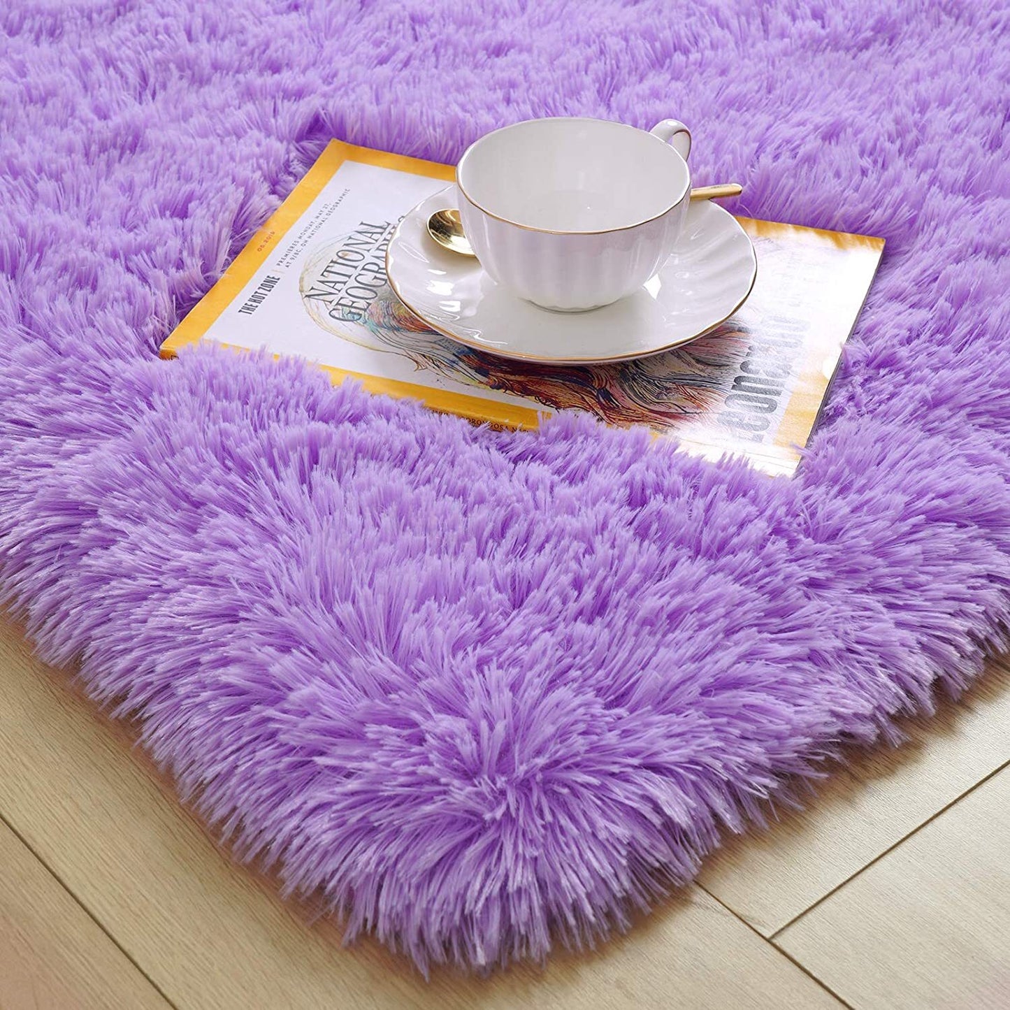 160 x 120 Soft Shag Rug Carpet Mat Purple