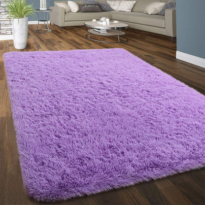 160 x 120 Soft Shag Rug Carpet Mat Purple