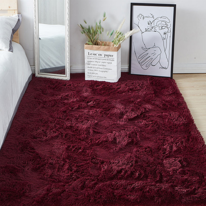 160 x 120 Soft Shag Rug Carpet Mat Wine