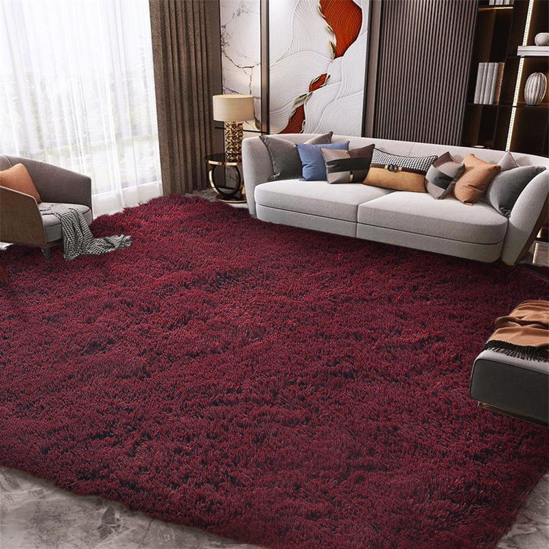 160 x 120 Soft Shag Rug Carpet Mat Wine