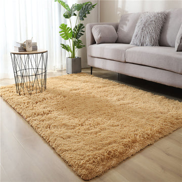 160 x 120 Soft Shag Rug Carpet Mat Caramel