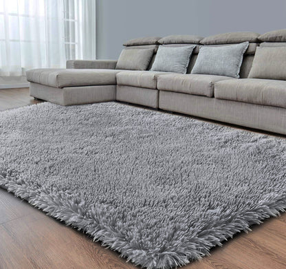 4m Extra Large Soft Shag Rug Carpet Mat Grey 400 x 200