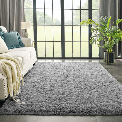 4m Extra Large Soft Shag Rug Carpet Mat Grey 400 x 200