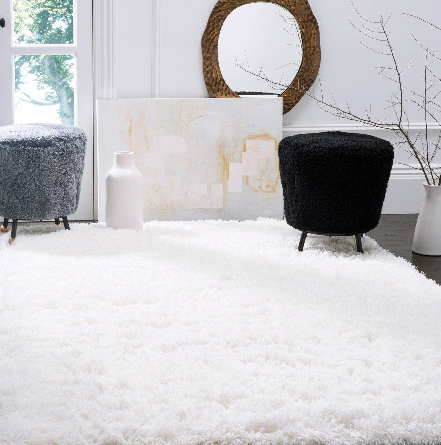 4m Extra Large Soft Shag Rug Carpet Mat White 400 x 200