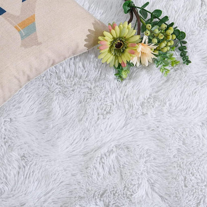 4m Extra Large Soft Shag Rug Carpet Mat White 400 x 200