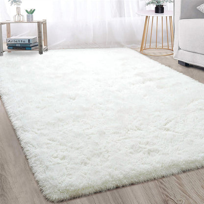 4m Extra Large Soft Shag Rug Carpet Mat Cream White 400 x 200