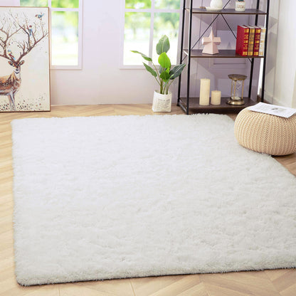 4m Extra Large Soft Shag Rug Carpet Mat Cream White 400 x 200