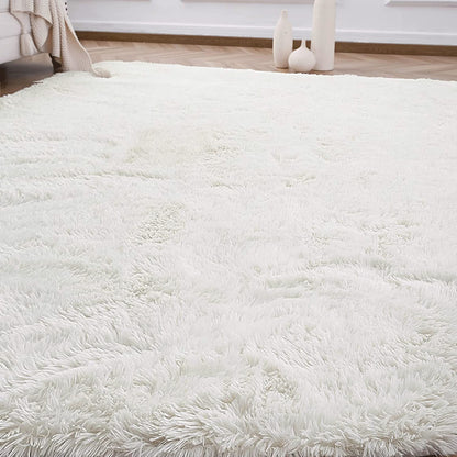 4m Extra Large Soft Shag Rug Carpet Mat Cream White 400 x 200