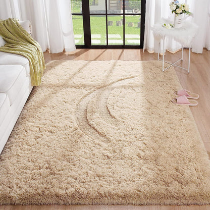 XL Extra Large 300 x 200 Soft Shag Rug Carpet Mat Beige