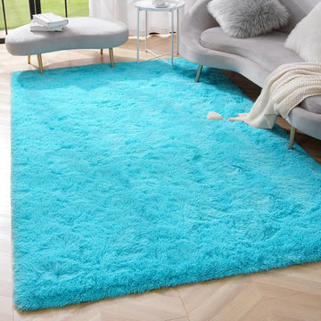XL Extra Large 300 x 200 Soft Shag Rug Carpet Mat Blue
