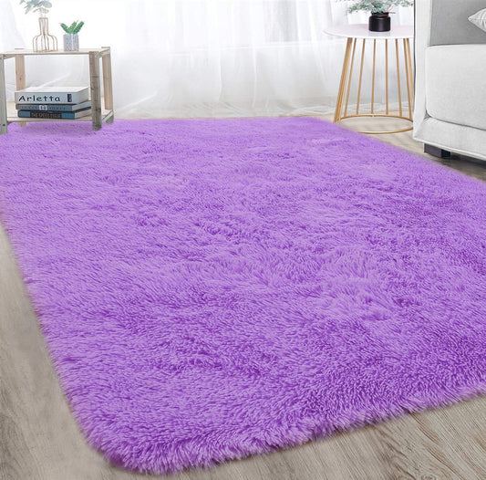 XL Extra Large 300 x 200 Soft Shag Rug Carpet Mat Purple