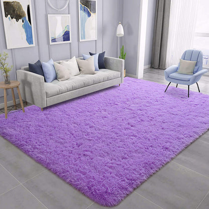 XL Extra Large 300 x 200 Soft Shag Rug Carpet Mat Purple