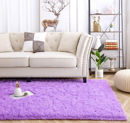 XL Extra Large 300 x 200 Soft Shag Rug Carpet Mat Purple