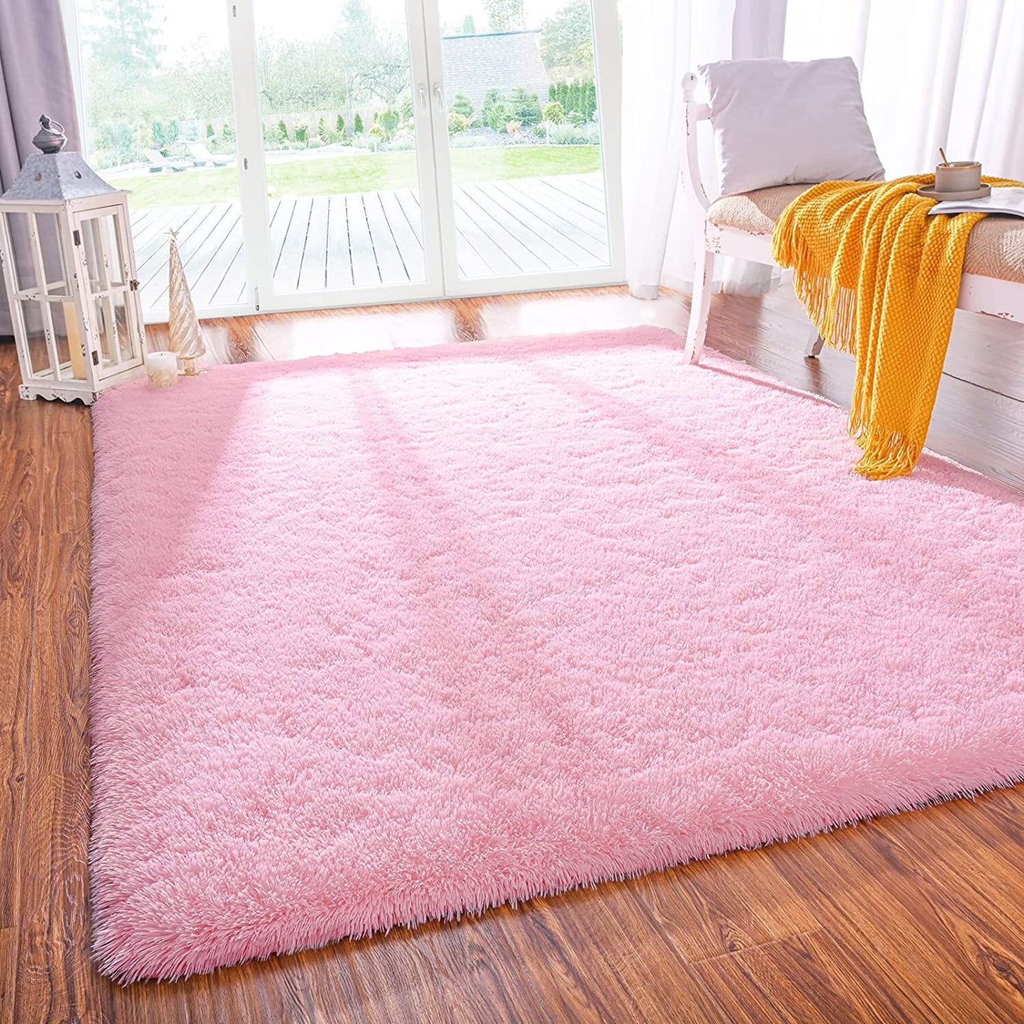 XL Extra Large 300 x 200 Soft Shag Rug Carpet Mat Pink