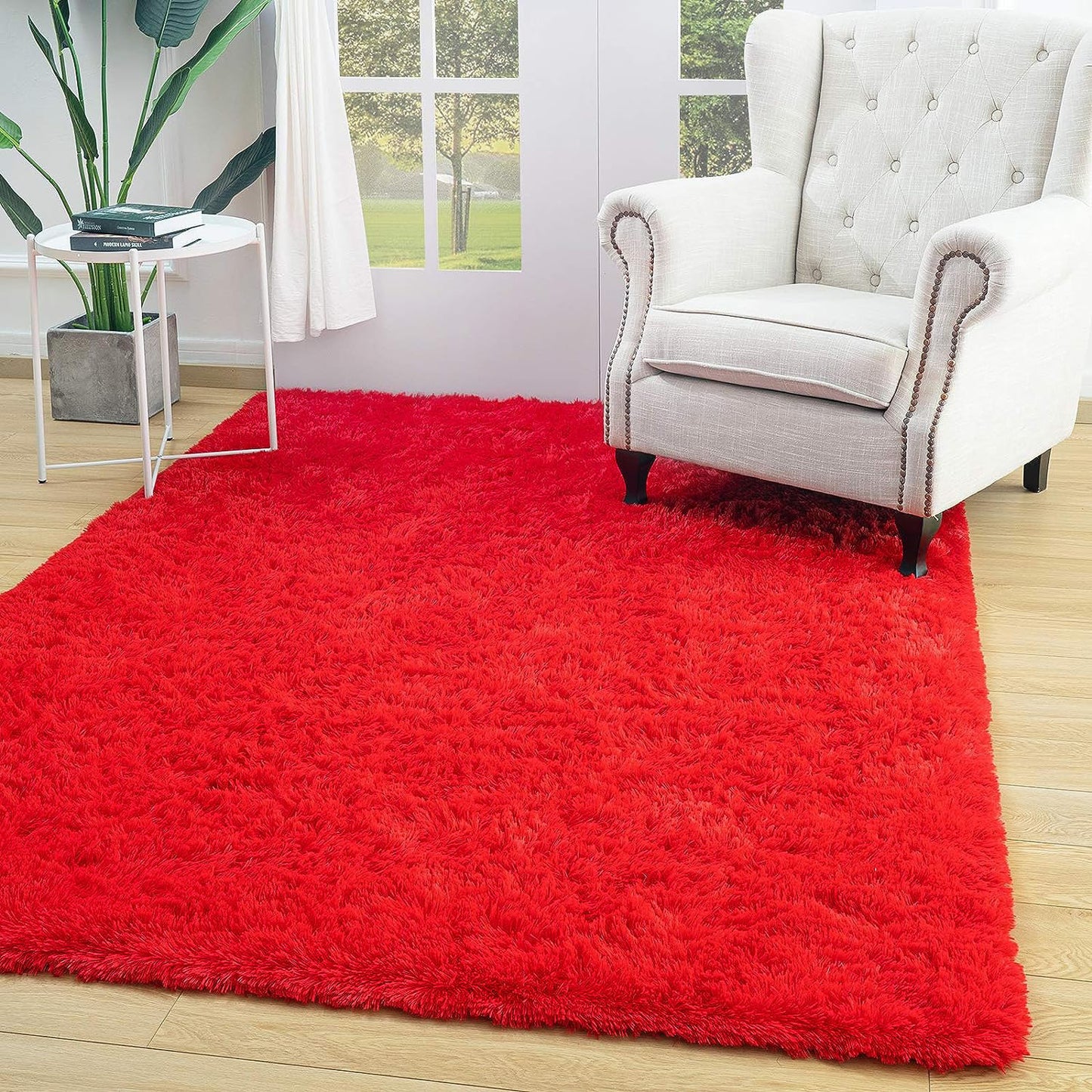 XL Extra Large 300 x 200 Soft Shag Rug Carpet Mat Red