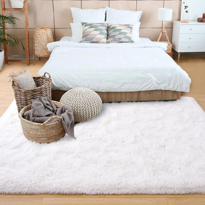 XL Extra Large 300 x 200 Soft Shag Rug Carpet Mat White