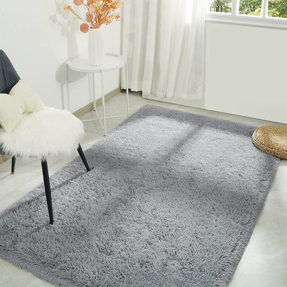 120 x 50 Soft Shag Rug Carpet Hallway Mat Grey