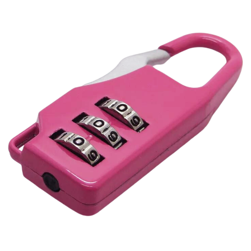 5 Pack Combination Locks for Bags Suitcase Lockers Luggage Padlocks Pink