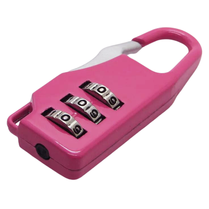 Secure Combination Lock for Bags Suitcases and Lockers Pink