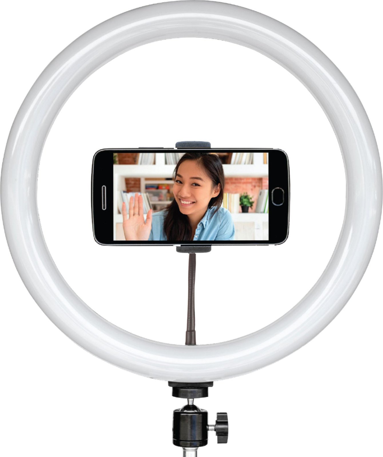 10" LED Ring Light with Adjustable Tripod and Phone Holder for Perfect Selfies