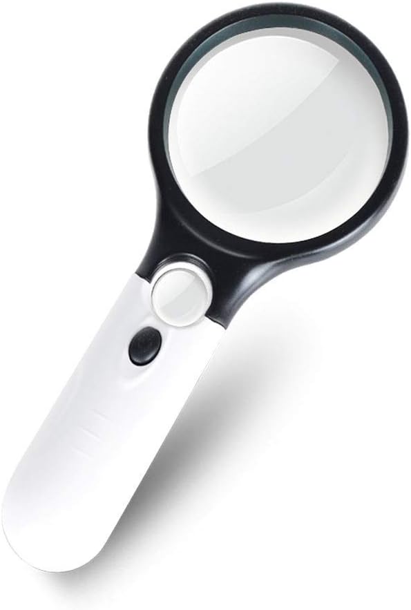 45x Magnifying Glass with 3 LED Lights for Reading and Inspection