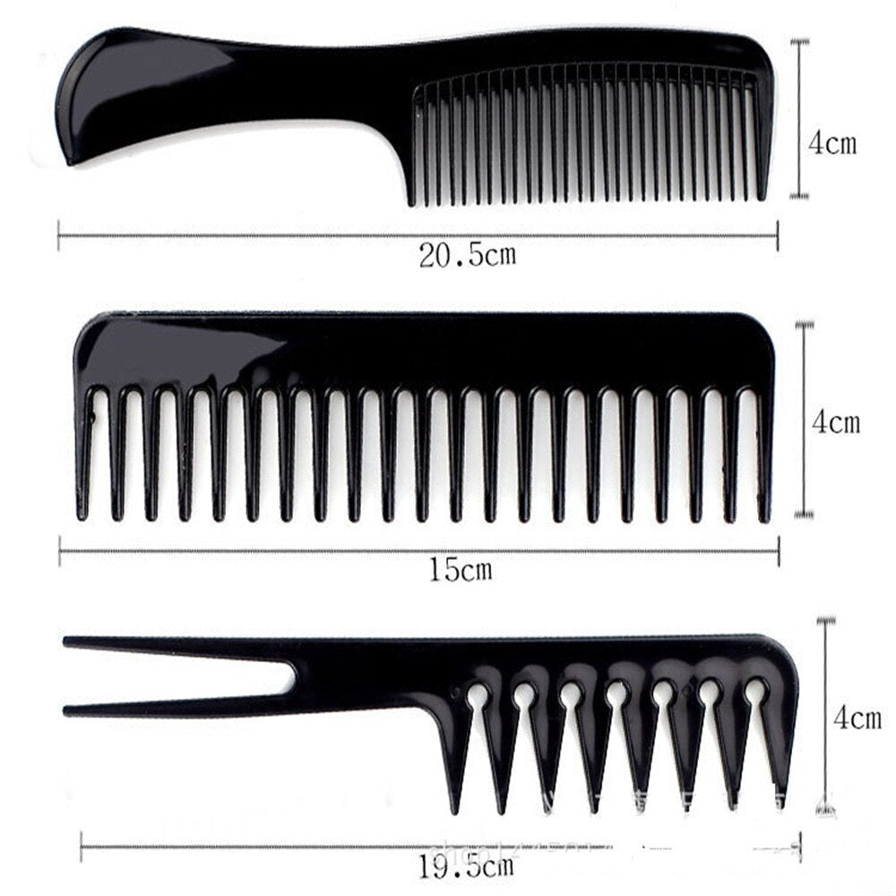 Professional Hair Styling Comb Set for All Hair Types