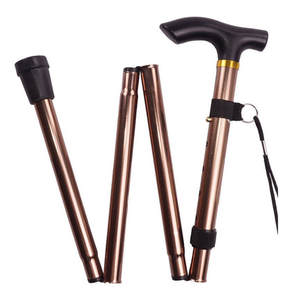 Foldable Portable Aluminum Outdoor Hiking Walking Stick Cane for Climbing