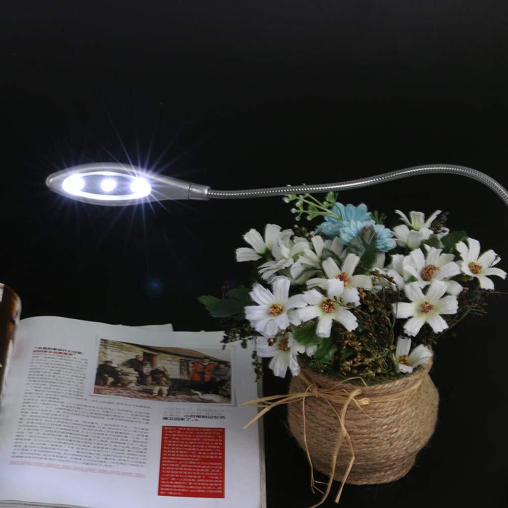 Pack of 2 Flexible LED Reading Lamps USB Light Black