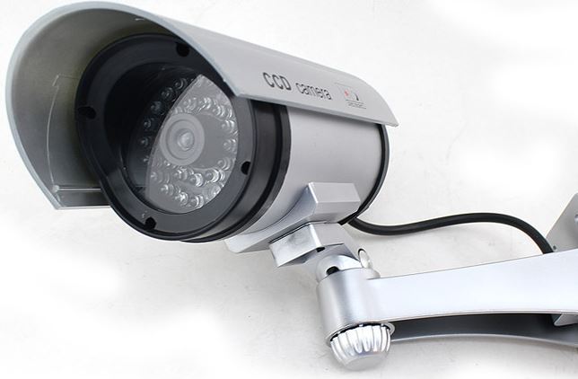 2 Pack Realistic IR Simulation Dummy Security Cameras for Home and Business