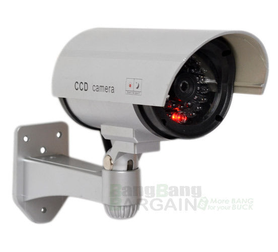 2 Pack Realistic IR Simulation Dummy Security Cameras for Home and Business