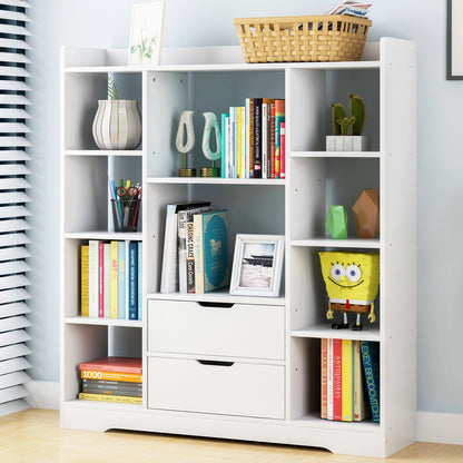 Stylish Wardrobe Cupboard Bookshelf with Drawer White