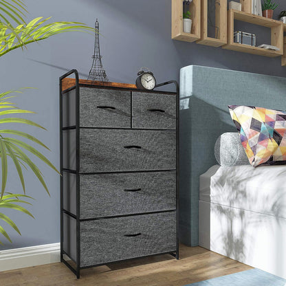 5-Drawer Dresser Chest of Drawers Storage Organizer Unit for Bedroom