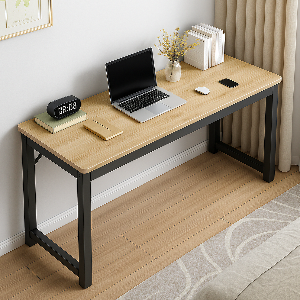 Narrow Wood Metal Console Table Modern Rustic Oak