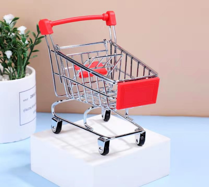 Mini Shopping Cart Supermarket Trolley Toy for Kids Shopping Play