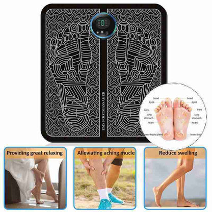 Electric EMS Physiotherapy Foot Massager Pad for Pain Relief and Relaxation