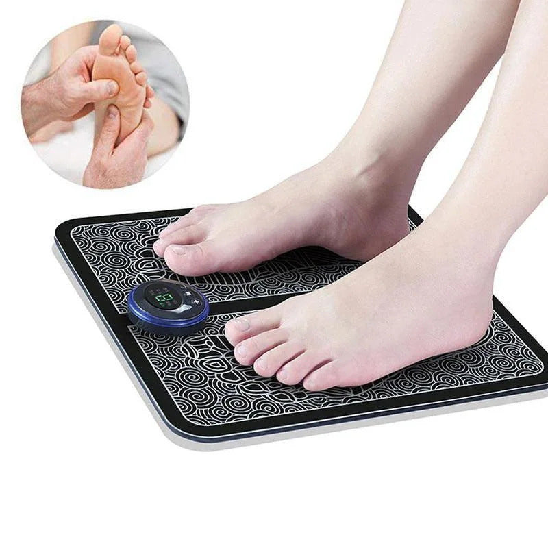 Electric EMS Physiotherapy Foot Massager Pad for Pain Relief and Relaxation