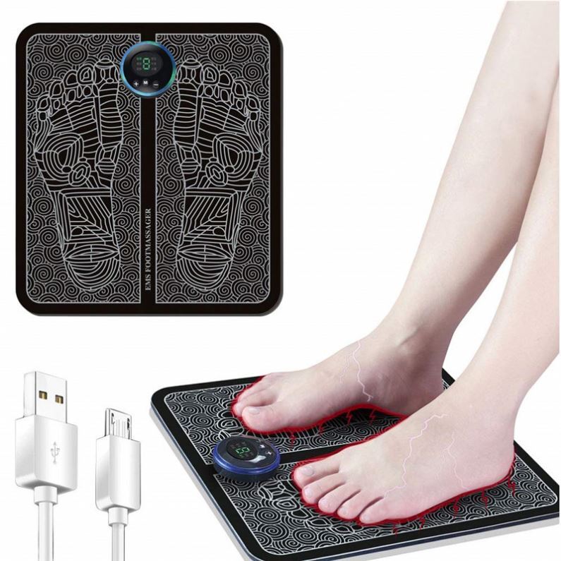 Electric EMS Physiotherapy Foot Massager Pad for Pain Relief and Relaxation