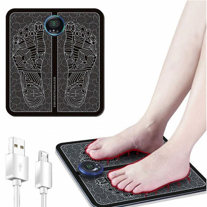 Electric EMS Physiotherapy Foot Massager Pad for Pain Relief and Relaxation