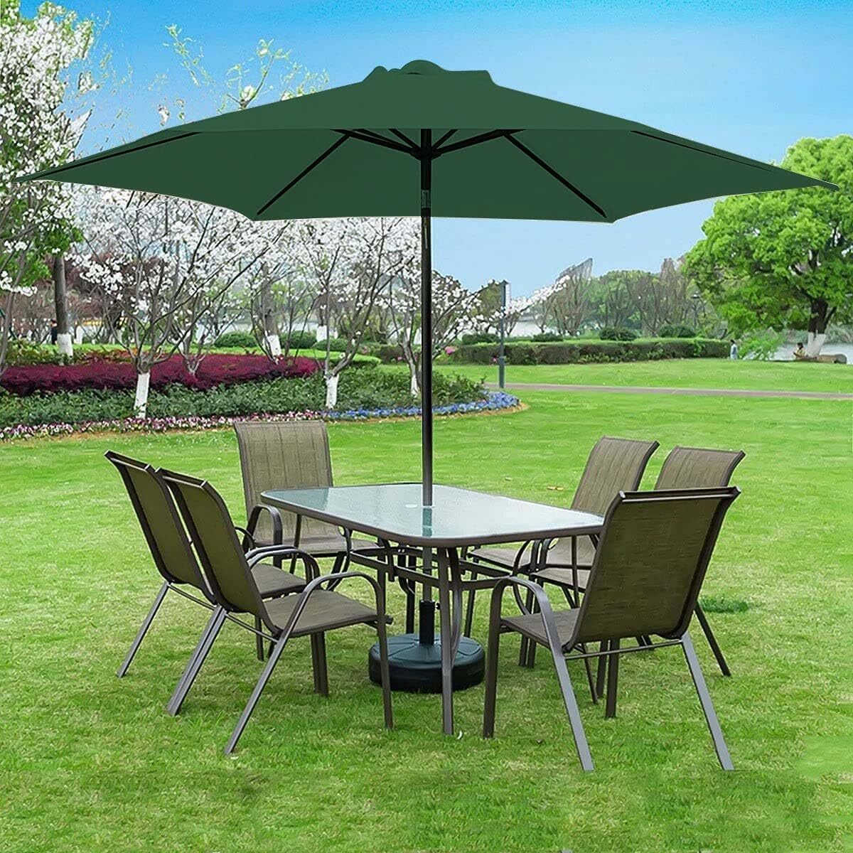 large patio umbrella replacement canopy 10ft 8 Ribs Large Outdoor Patio Umbrella Replacement Canopy Green