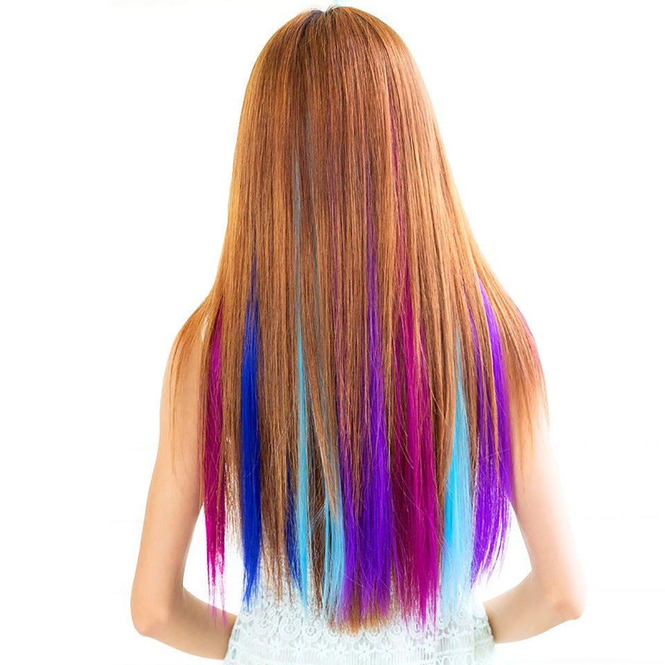 Vibrant Royal Purple Instant Clip In Hair Extension Highlight