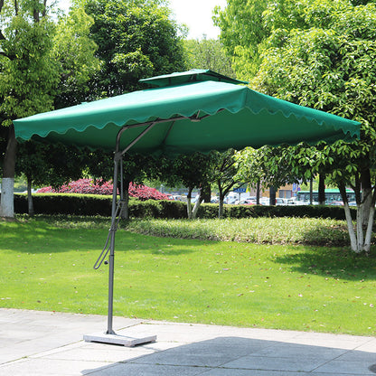 Large Square Cantilever Outdoor Umbrella UV Protection Green