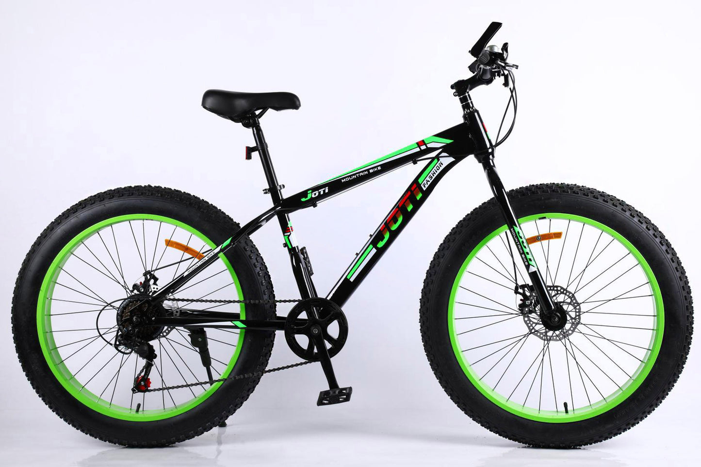 Premium Heavy Duty Fat Tire Mountain Bike for All Terrains Green Black