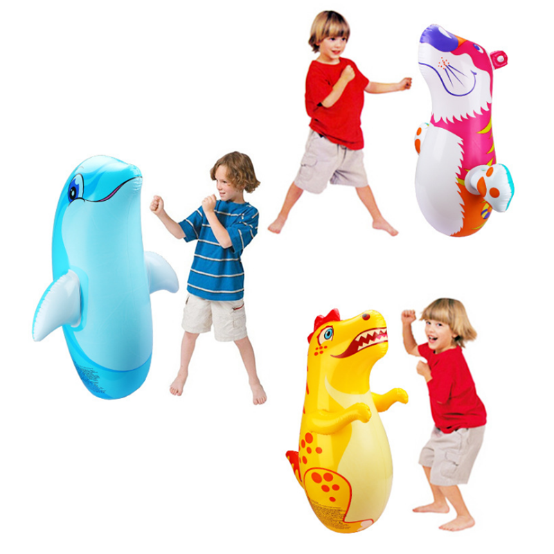 Inflatable 3D Bop Bag Fun Dolphin Toy for Kids