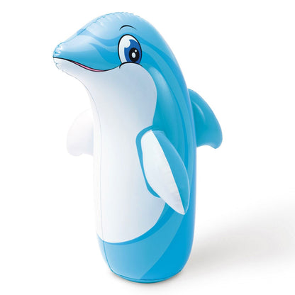 Inflatable 3D Bop Bag Fun Dolphin Toy for Kids