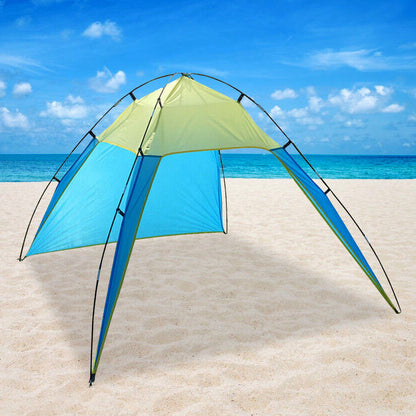 6-Person Pop Up Beach Tent Easy Setup Sun Shelter