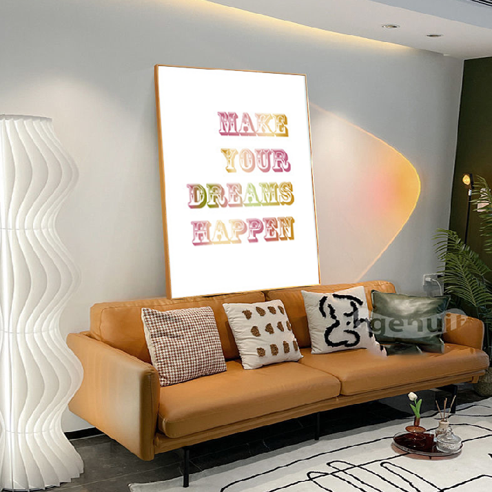 40cm x 60cm Inspirational Wall Art Make Your Dreams Happen Canvas