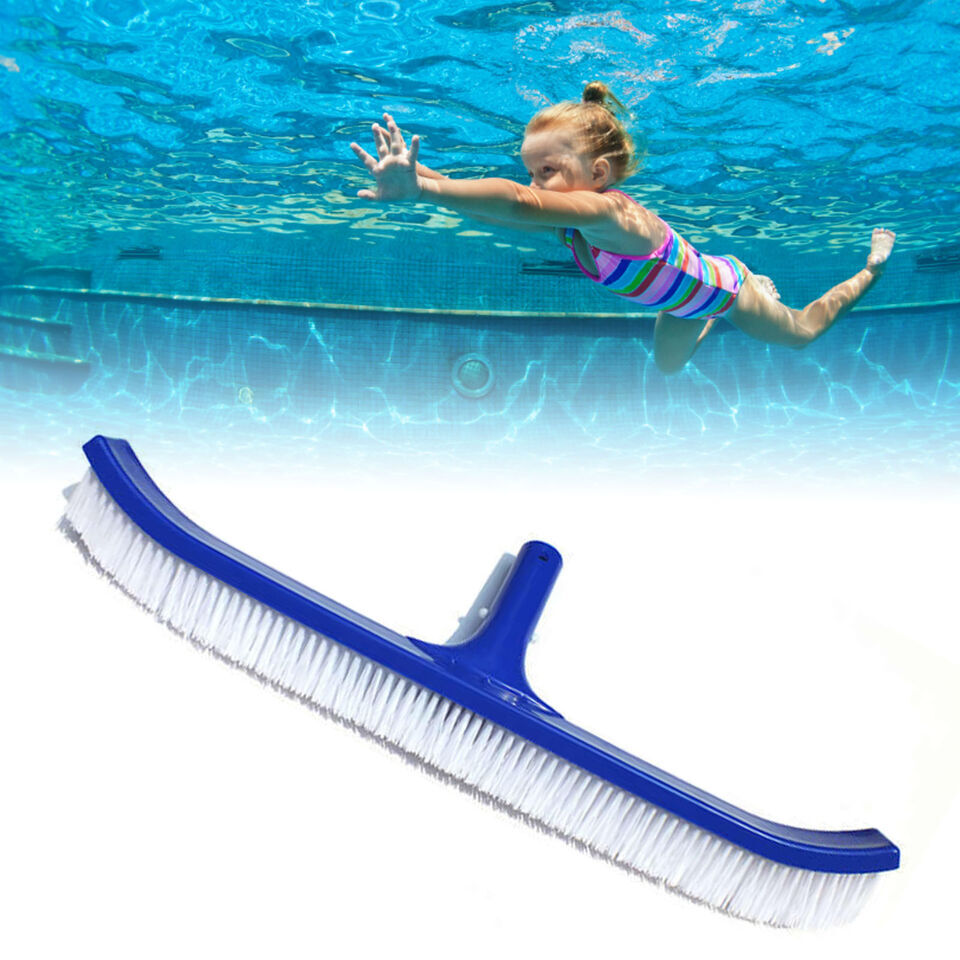 45cm Curved Pool Brush with Nylon Bristles for Effortless Pool Wall Cleaning